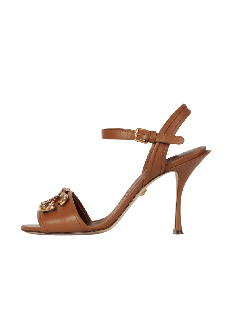 AMORE LEATHER SLINGBACK SANDALS 36