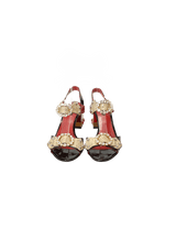 CRYTAL EMBELLISHMENT SANDALS 37.5