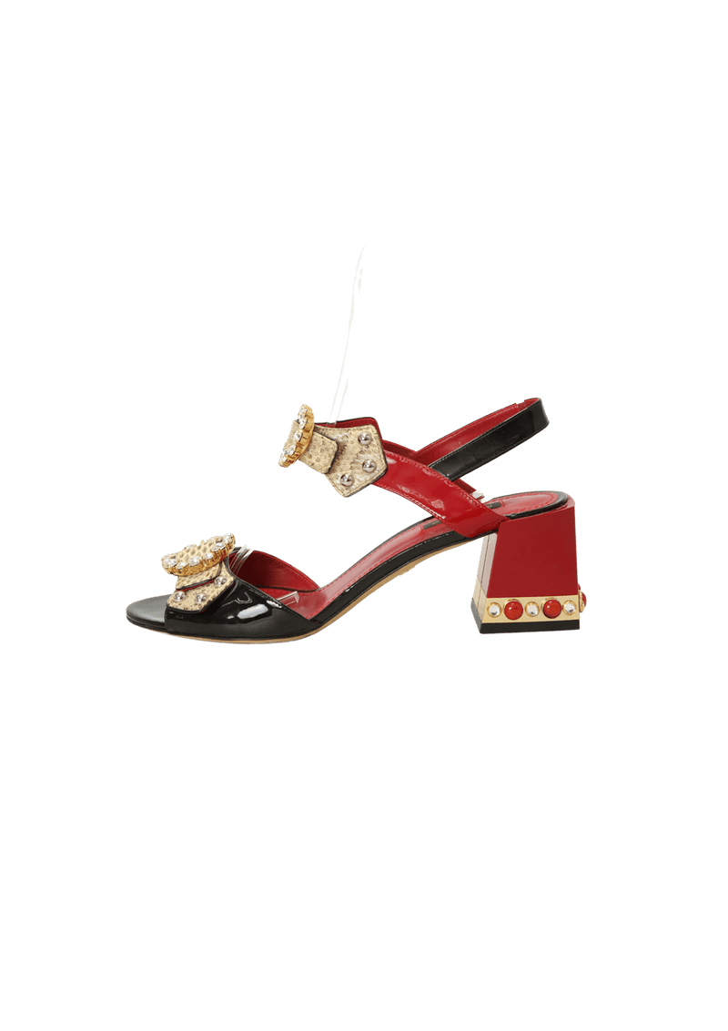 CRYTAL EMBELLISHMENT SANDALS 37.5