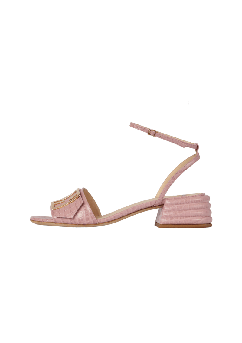 CROCODILE EMBOSSED SANDALS 40