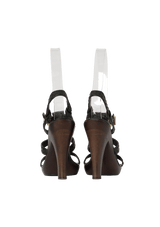 LEATHER SLINGBACK SANDALS 35