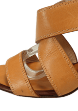 LEATHER SANDALS 38