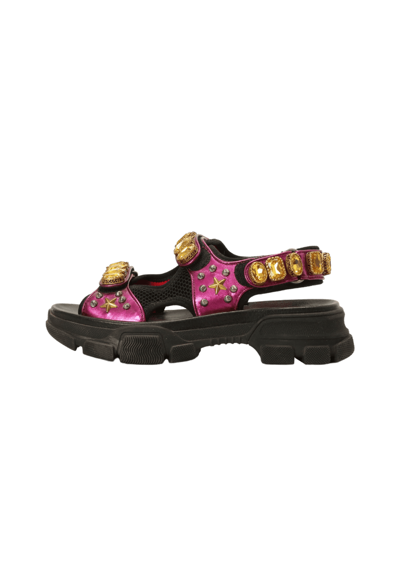 AGURU CRYSTAL SANDALS 37