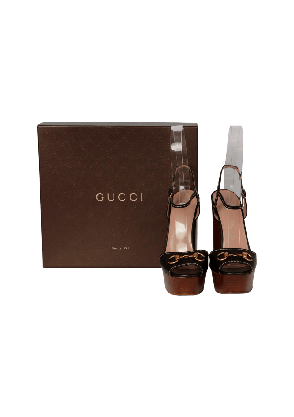 Sandália Gucci Claudie Platform Sandals 37.5 Preta Original – Gringa