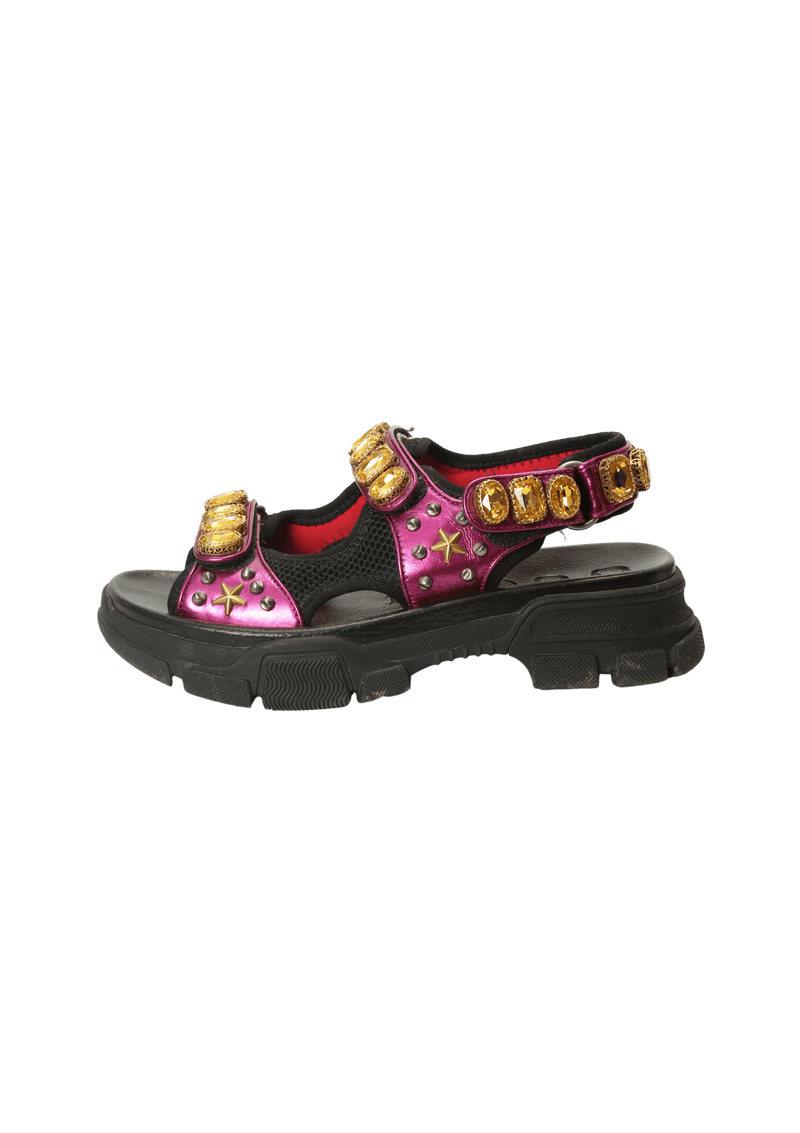 AGURU CRYSTAL SANDALS 37