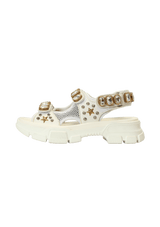 AGURU CRYSTAL SANDALS 37