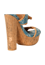 GG DENIM SANDALS 38.5