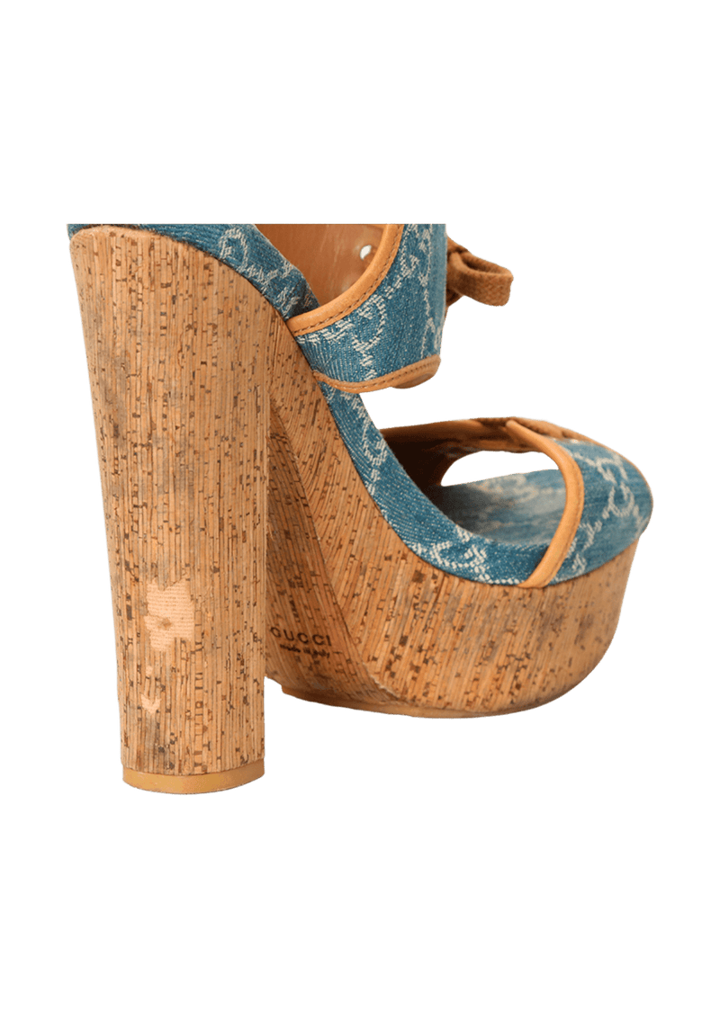 GG DENIM SANDALS 38.5