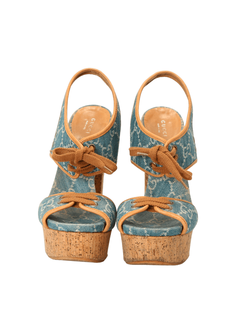 GG DENIM SANDALS 38.5