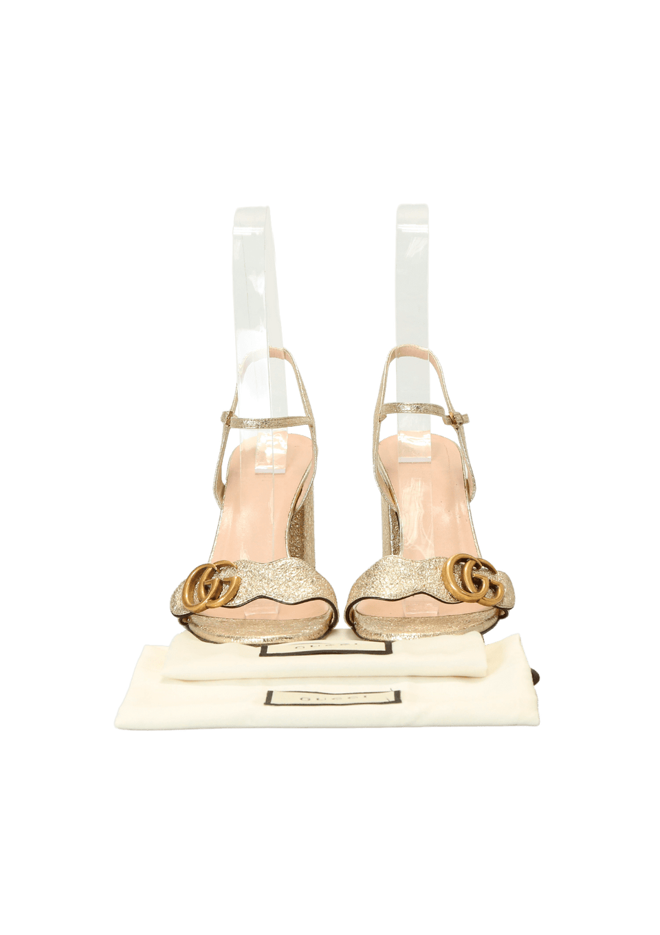 GUCCI GGロゴ付きストラップサンダル37.5 Sandália Gucci GG Logo Sandals 37.5 Dourado Original – Gringa