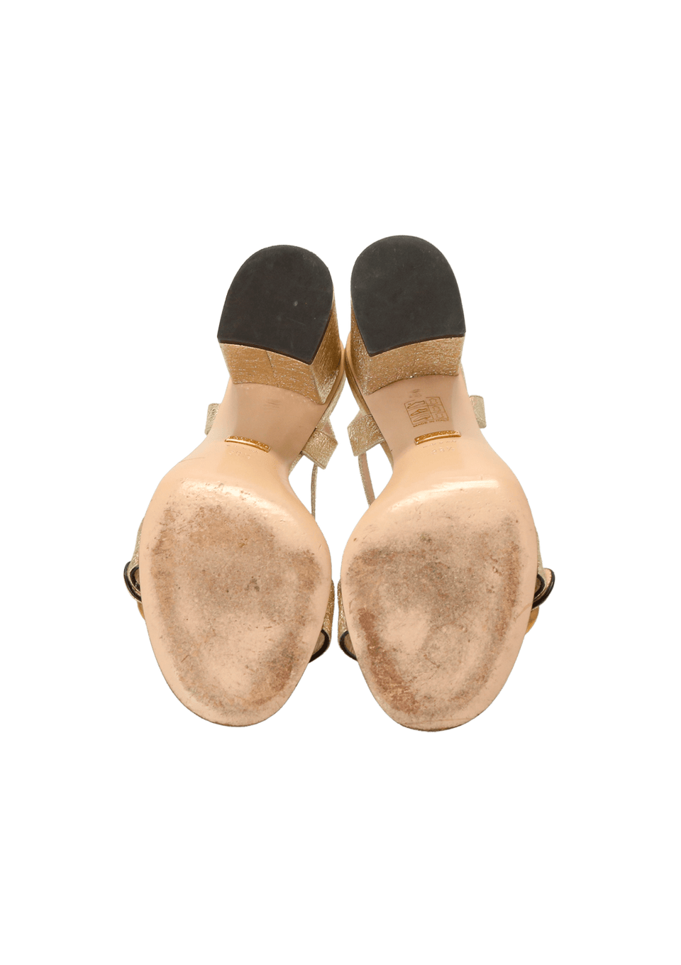 Sandália Gucci GG Logo Sandals 37.5 Dourado Original – Gringa