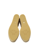 LEATHER PLATFORM ESPADRILLE 35