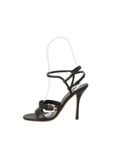 LEATHER SLINGBACK SANDALS 35