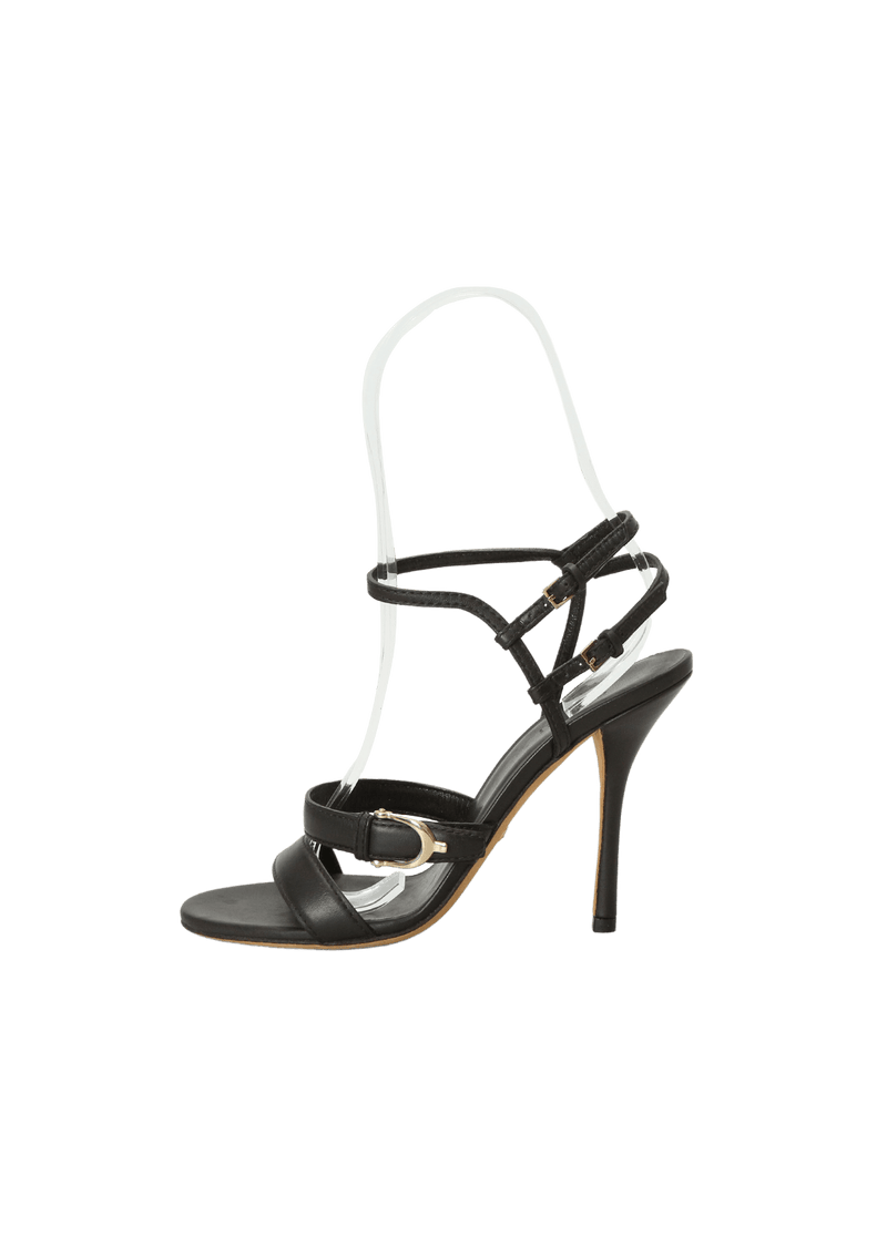 LEATHER SLINGBACK SANDALS 35