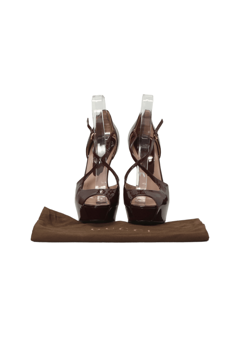 PATENT LEATHER SANDALS 36.5