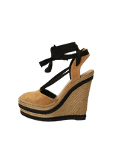 SUEDE ANKLE WRAP ESPADRILLES 37