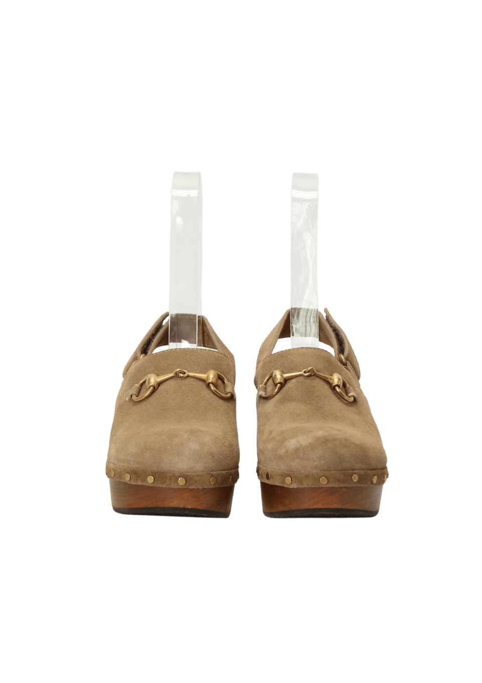 Sandália Gucci Suede Horsebit Amstel Sandals 35 Bege Original – Gringa
