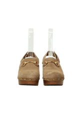 SUEDE HORSEBIT AMSTEL SANDALS 35