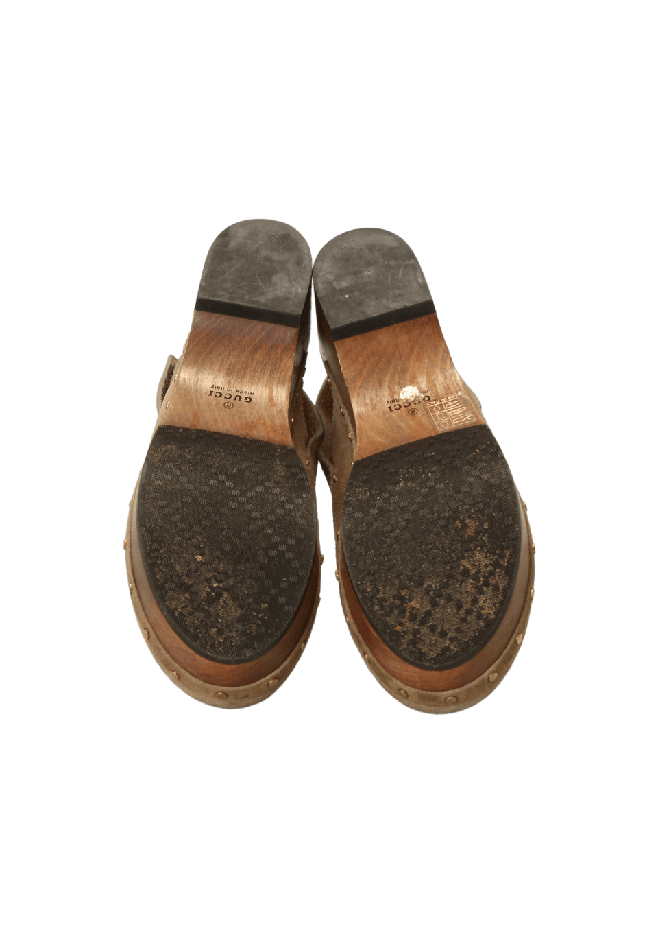 Sandália Gucci Suede Horsebit Amstel Sandals 35 Bege Original – Gringa