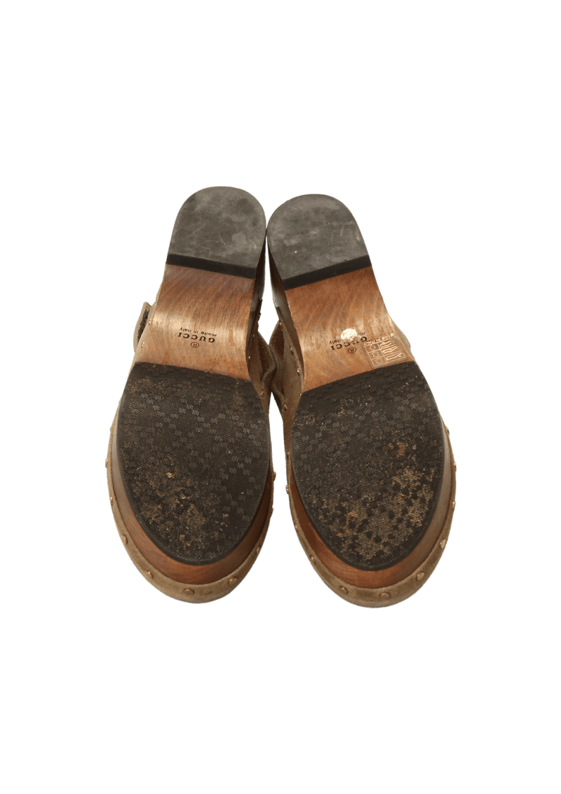 SUEDE HORSEBIT AMSTEL SANDALS 35