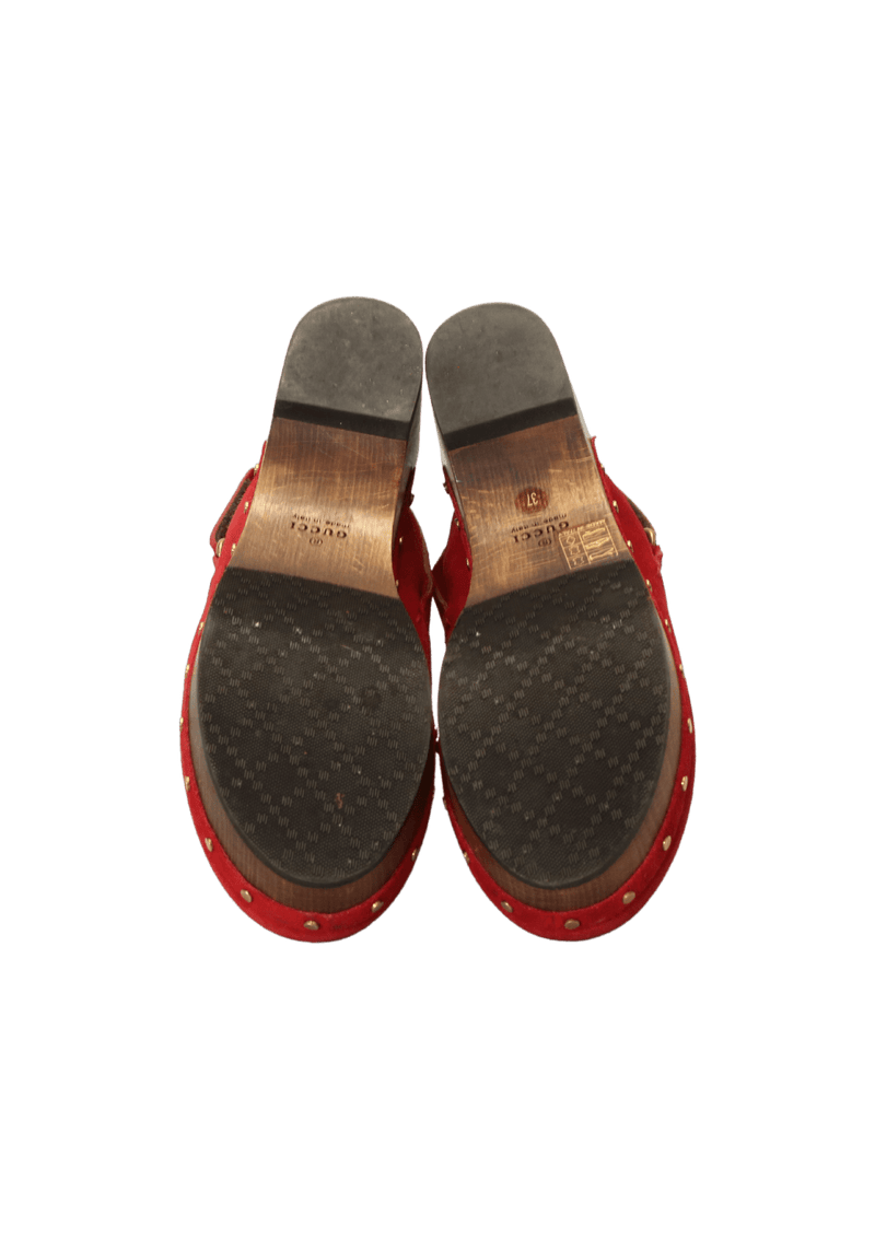 SUEDE HORSEBIT AMSTEL SANDALS 35