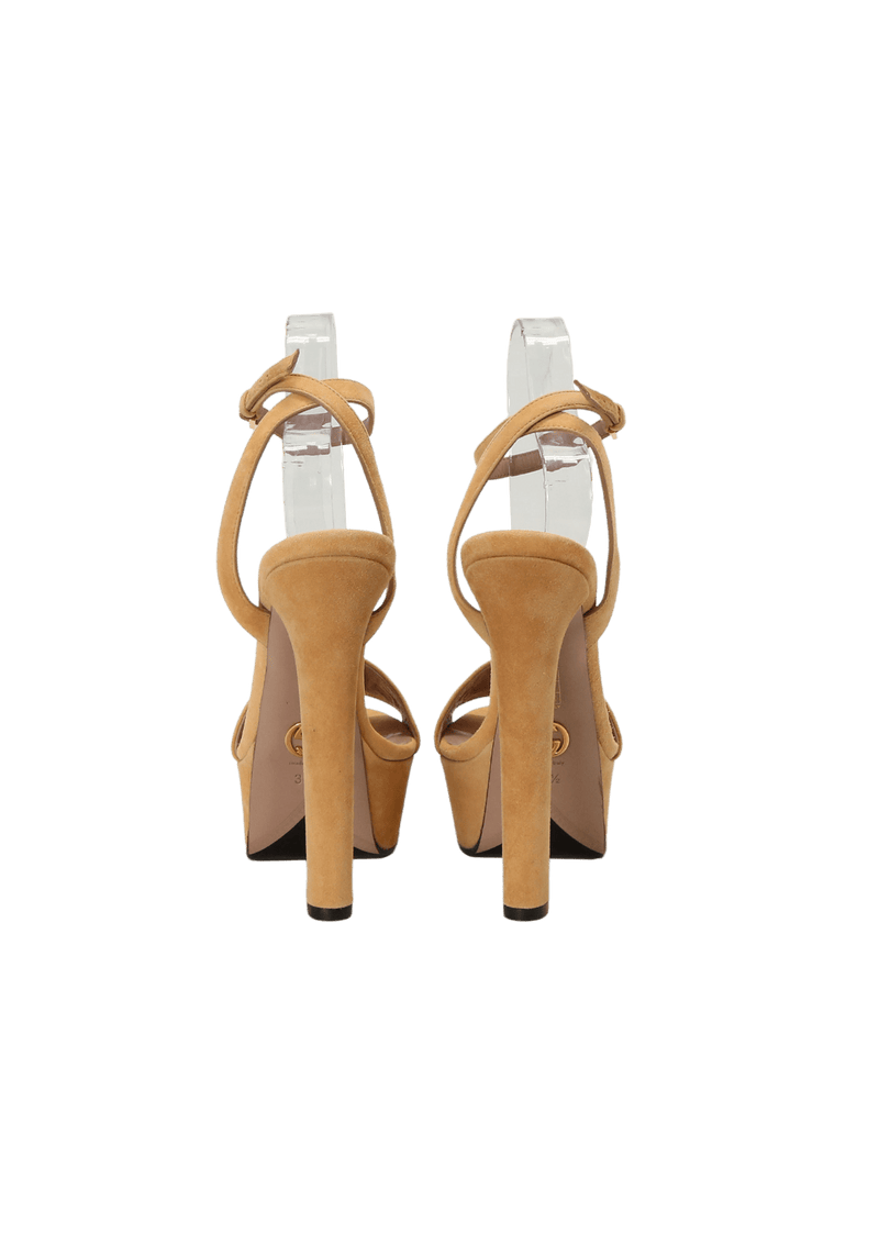 SUEDE PLATFORM SANDALS 35