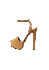 SUEDE PLATFORM SANDALS 35