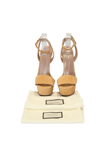 SUEDE PLATFORM SANDALS 35