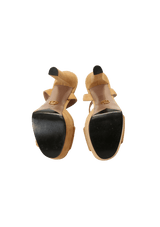 SUEDE PLATFORM SANDALS 35