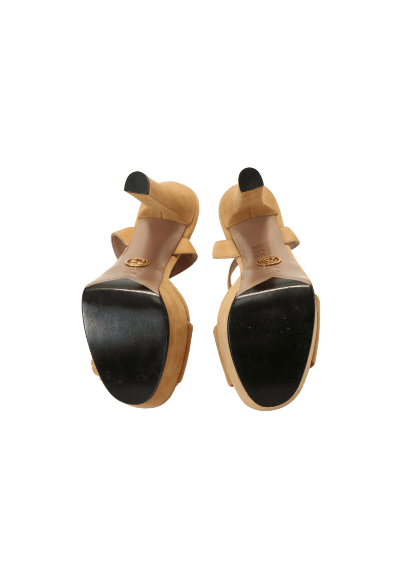 SUEDE PLATFORM SANDALS 35