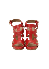 LEATHER GLADIATOR SANDALS 37