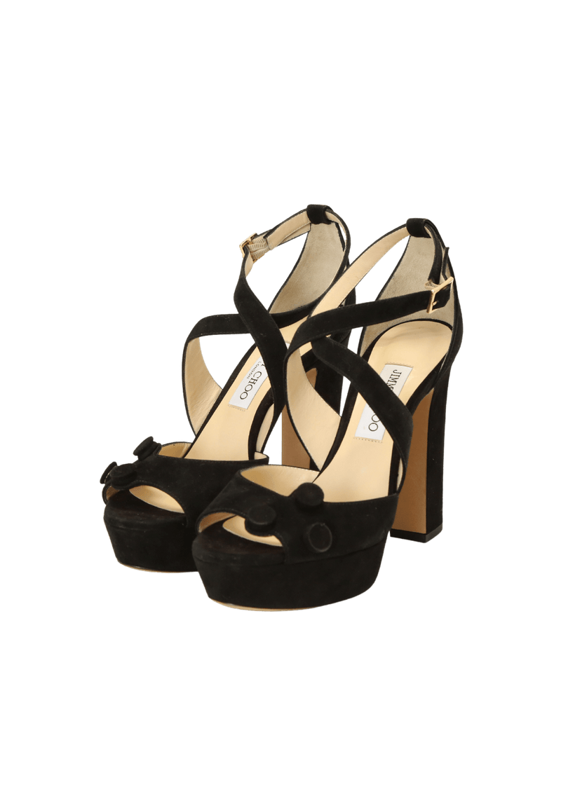 Sandalia Jimmy Choo April 120 37 Preta Original Gringa