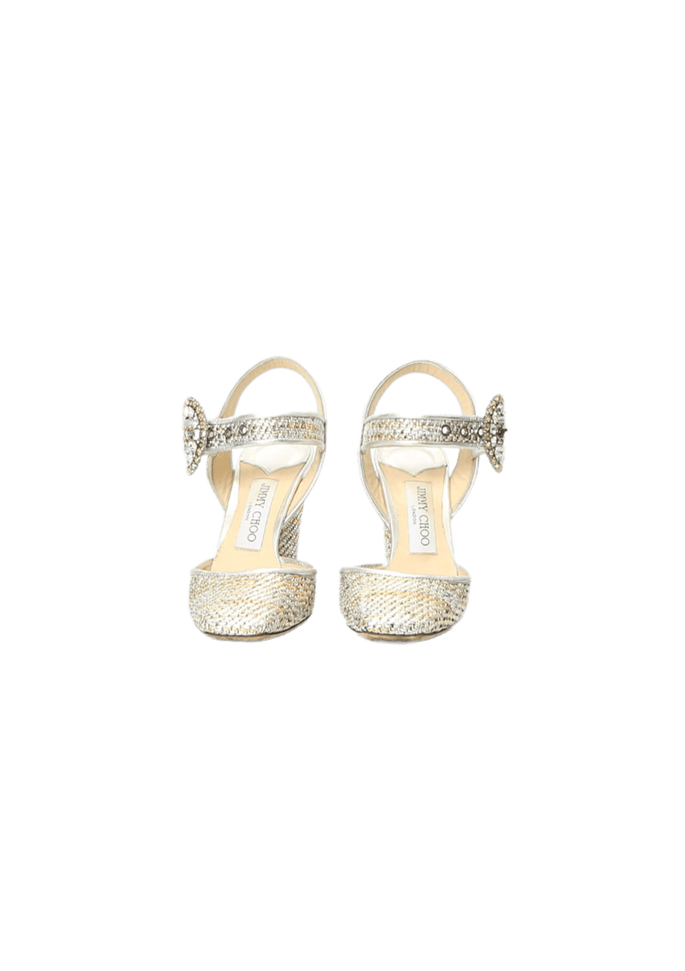 Sandália Jimmy Choo Crystal Embellishment Slingback Sandals 34