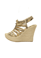SNAKESKIN SANDALS 38