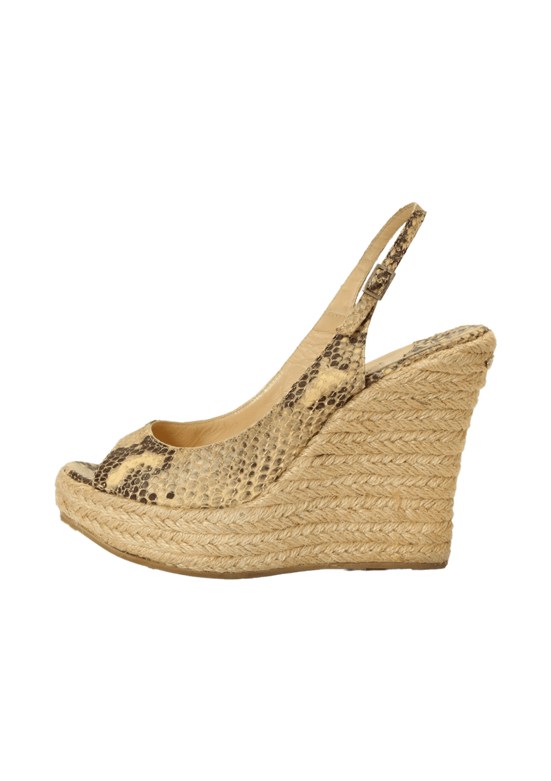 SNAKESKIN SLINGBACK PEEP TOE 36