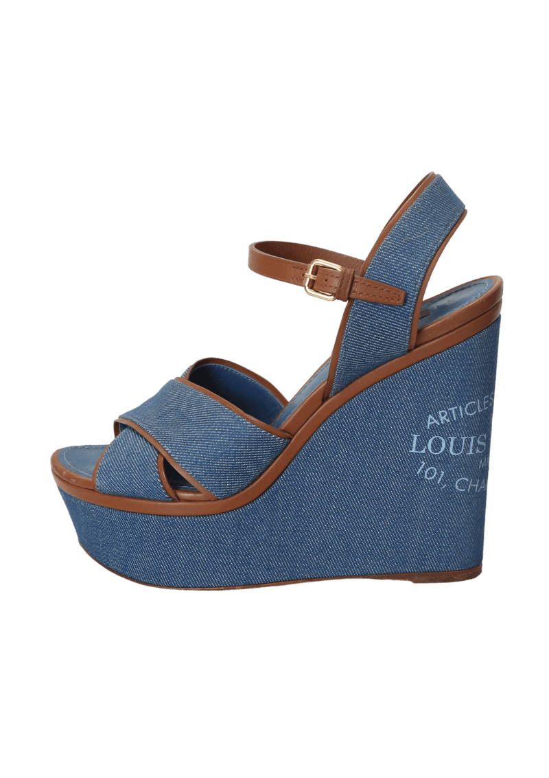 DENIM LOGO SANDALS 35.5