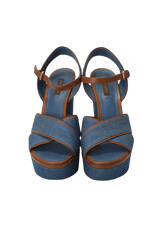 DENIM LOGO SANDALS 35.5