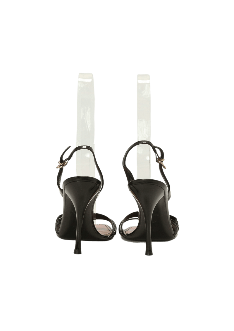 LEATHER SLINGBACK SANDALS 38