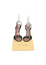 LEATHER SLINGBACK SANDALS 38