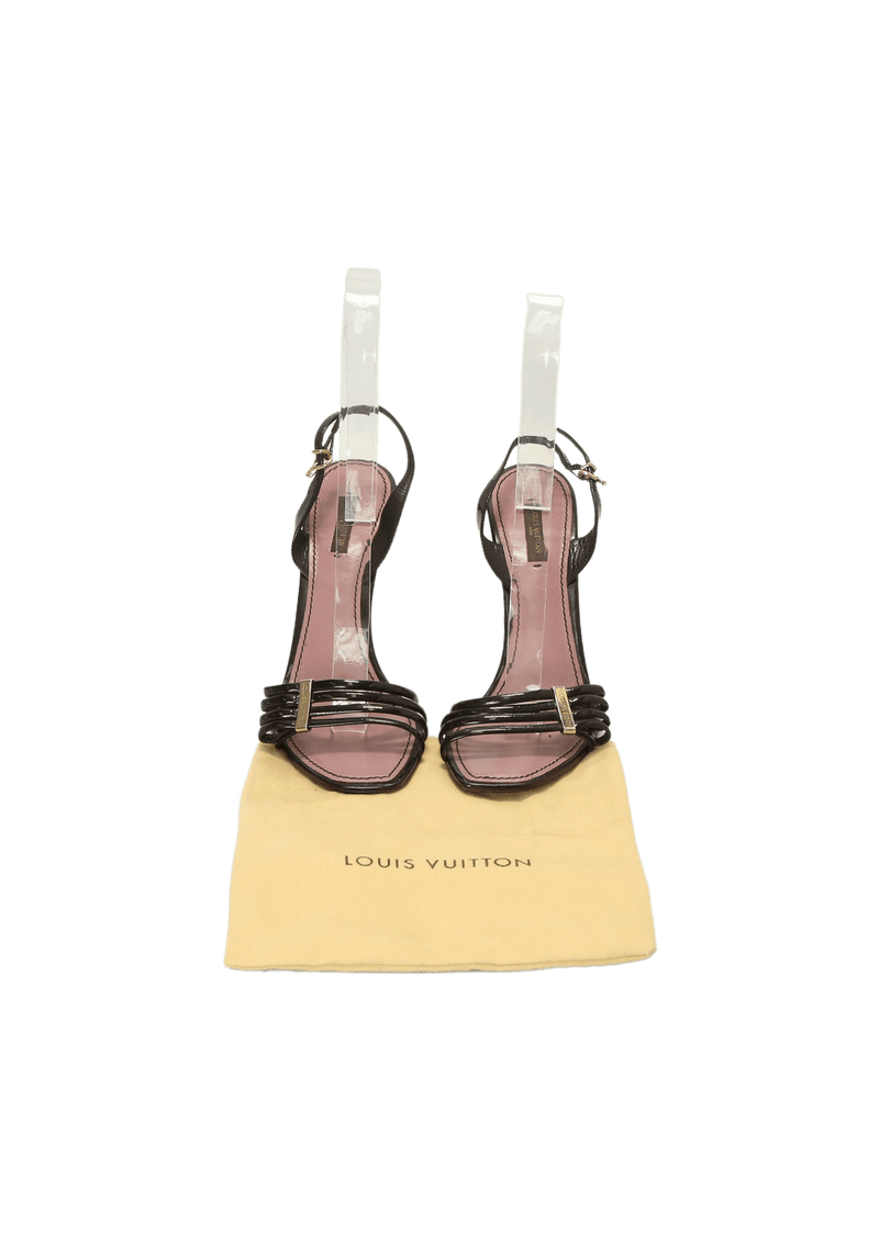 LEATHER SLINGBACK SANDALS 38