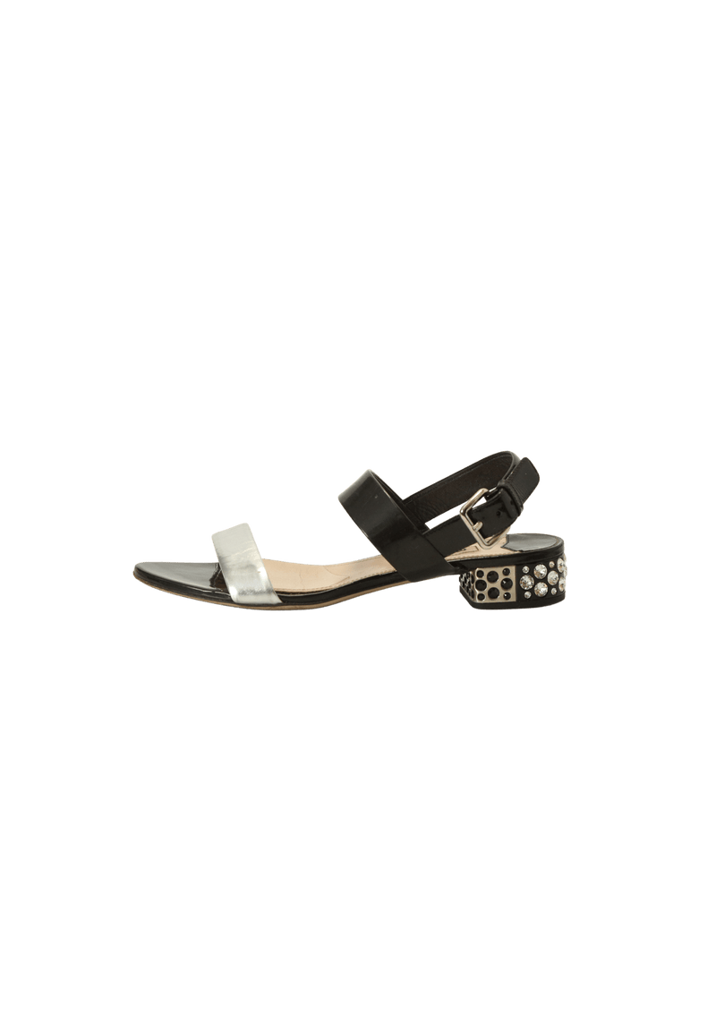 LEATHER SLINGBACK SANDALS 36.5