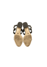 LEATHER SLINGBACK SANDALS 36.5