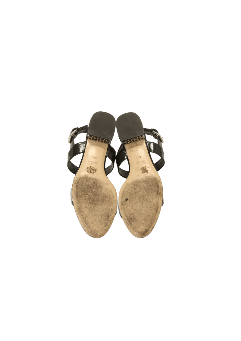 LEATHER SLINGBACK SANDALS 36.5