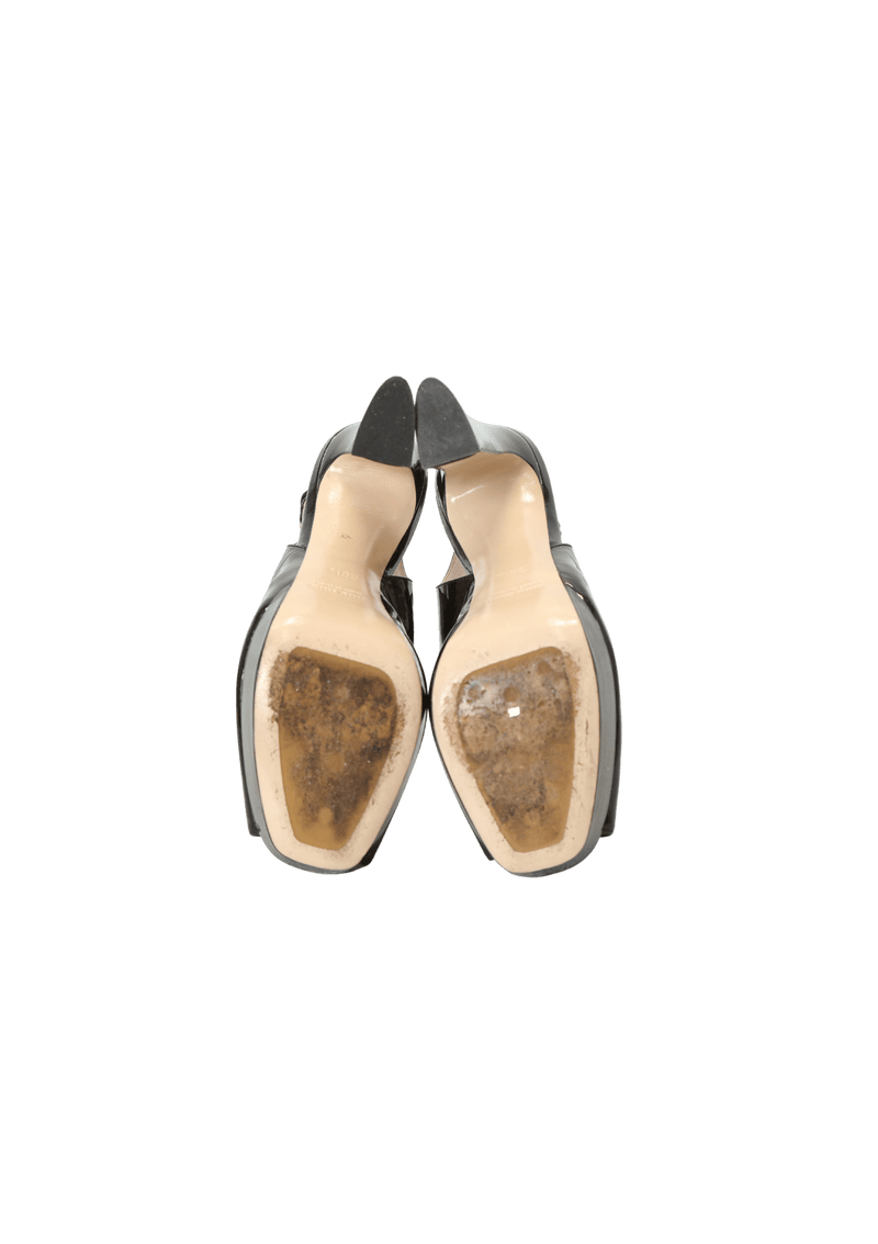 PATENT SLINGBACK SANDALS 34.5