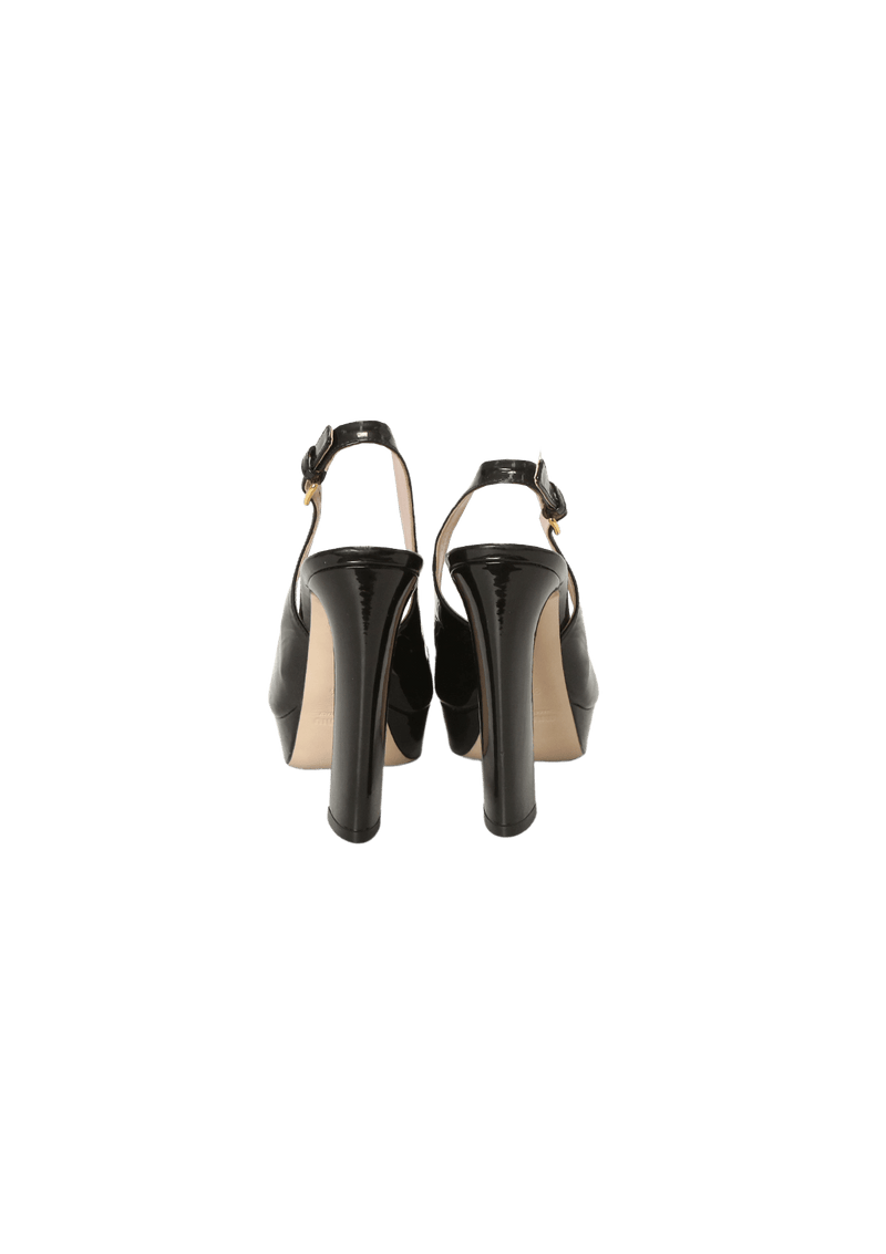 PATENT SLINGBACK SANDALS 34.5