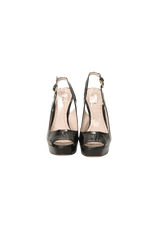 PATENT SLINGBACK SANDALS 34.5