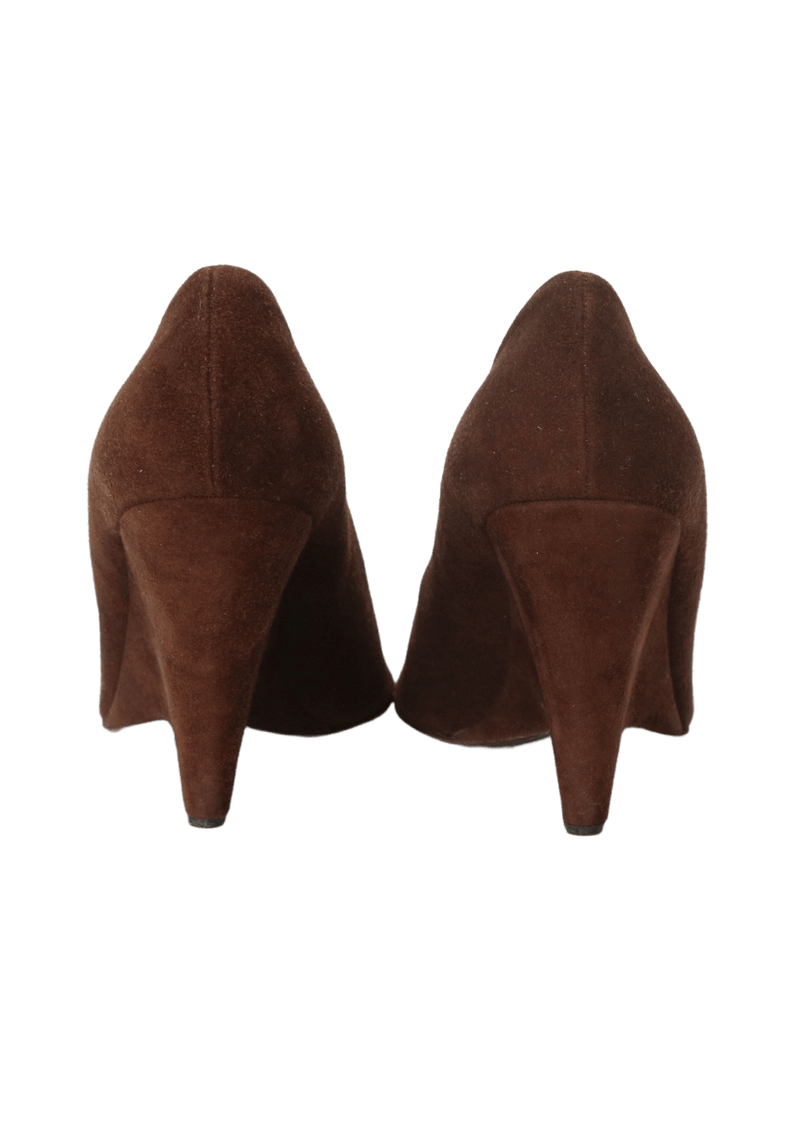 SUEDE PEEP TOE 35.5