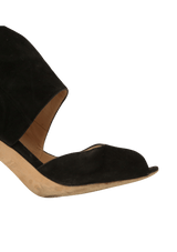 SUEDE SANDALS 36