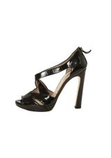 PATENT LEATHER SANDALS 37.5