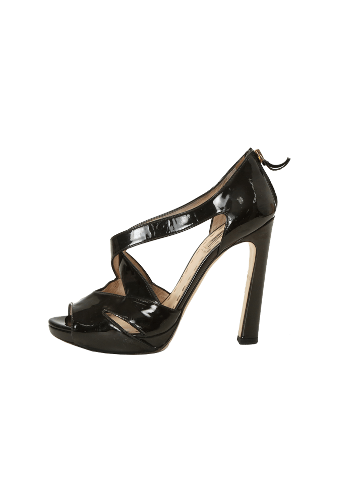 PATENT LEATHER SANDALS 37.5